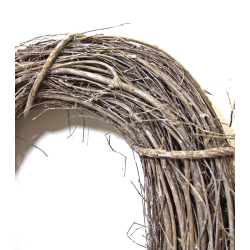 Wianek naturalny Wiklinowy Rustykalny Szary 35cm